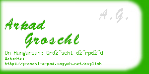 arpad groschl business card